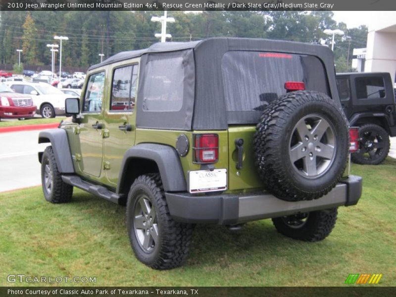Rescue Green Metallic / Dark Slate Gray/Medium Slate Gray 2010 Jeep Wrangler Unlimited Mountain Edition 4x4
