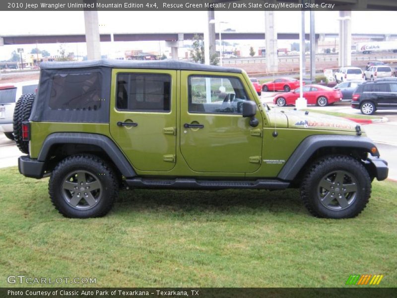 Rescue Green Metallic / Dark Slate Gray/Medium Slate Gray 2010 Jeep Wrangler Unlimited Mountain Edition 4x4