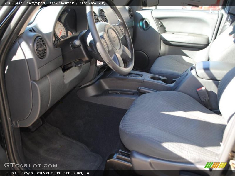 Black Clearcoat / Dark Slate Gray 2003 Jeep Liberty Sport