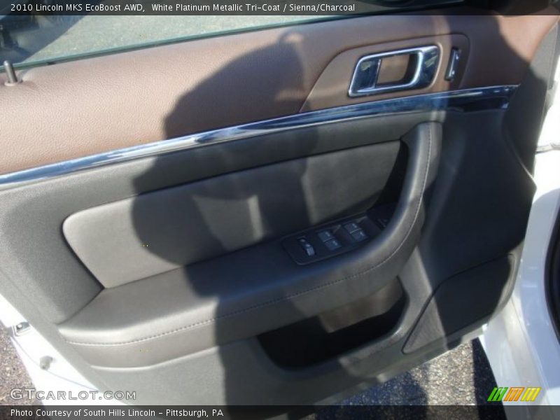 White Platinum Metallic Tri-Coat / Sienna/Charcoal 2010 Lincoln MKS EcoBoost AWD