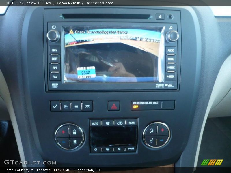 Controls of 2011 Enclave CXL AWD