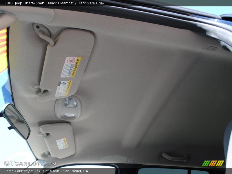 Black Clearcoat / Dark Slate Gray 2003 Jeep Liberty Sport