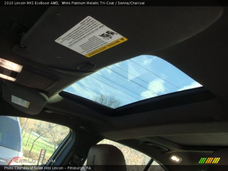White Platinum Metallic Tri-Coat / Sienna/Charcoal 2010 Lincoln MKS EcoBoost AWD