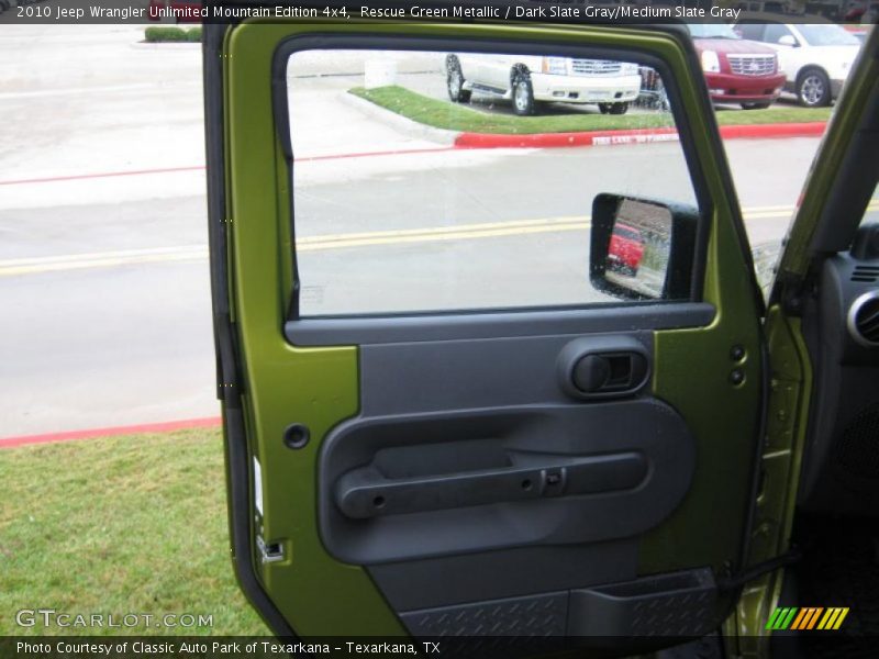 Rescue Green Metallic / Dark Slate Gray/Medium Slate Gray 2010 Jeep Wrangler Unlimited Mountain Edition 4x4