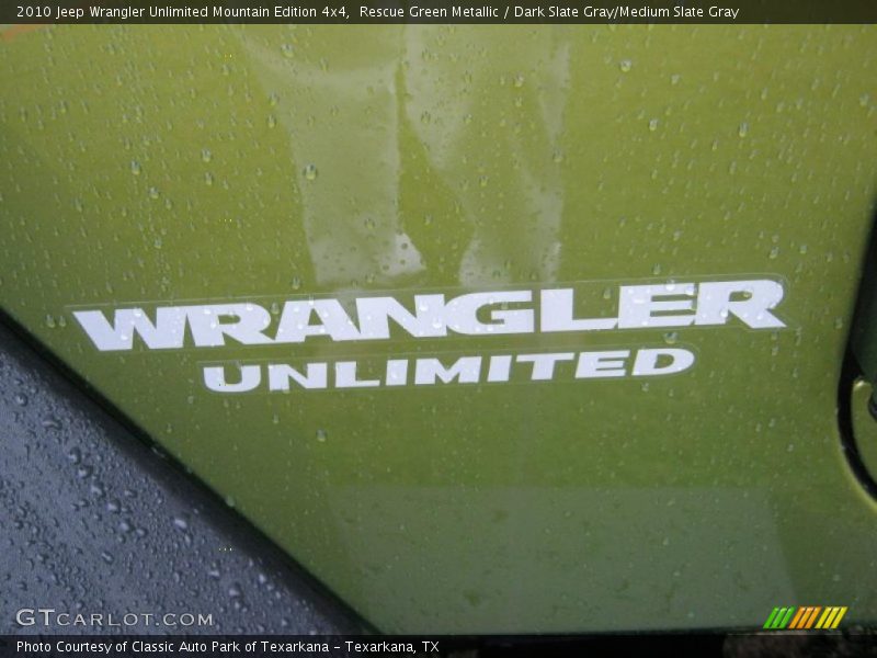 Rescue Green Metallic / Dark Slate Gray/Medium Slate Gray 2010 Jeep Wrangler Unlimited Mountain Edition 4x4
