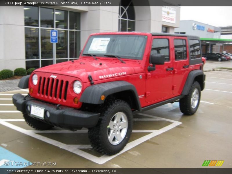 Flame Red / Black 2011 Jeep Wrangler Unlimited Rubicon 4x4