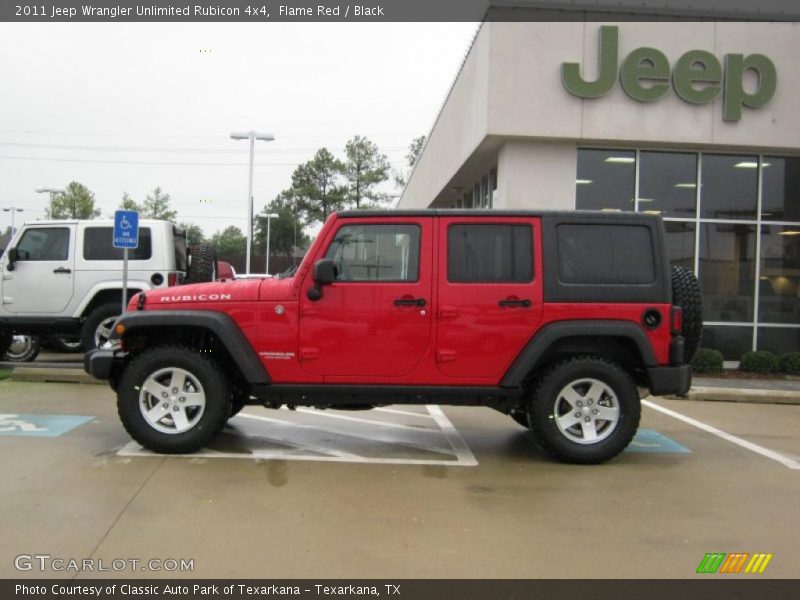 Flame Red / Black 2011 Jeep Wrangler Unlimited Rubicon 4x4