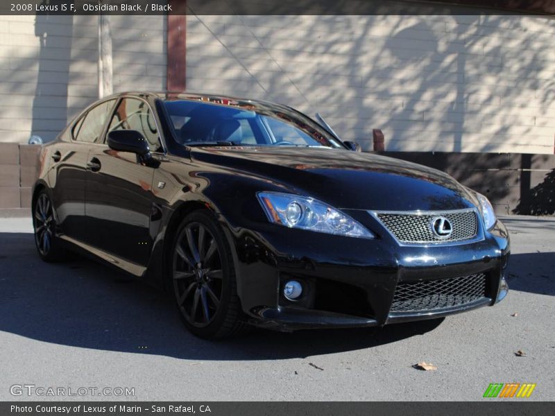 Obsidian Black / Black 2008 Lexus IS F