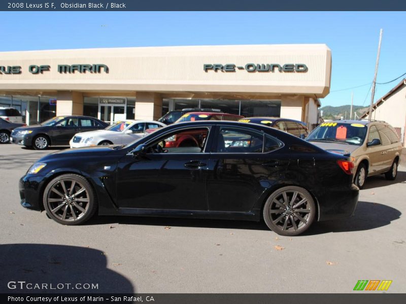 Obsidian Black / Black 2008 Lexus IS F