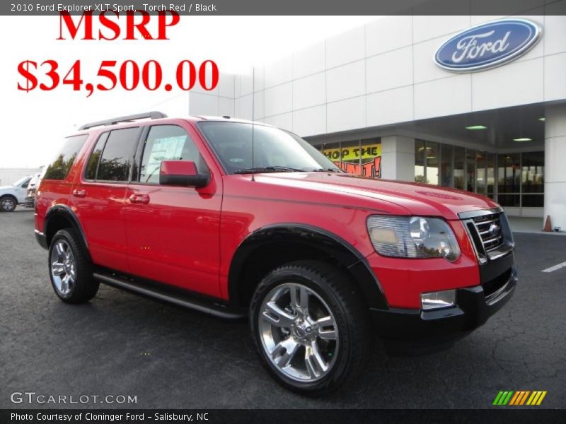 Torch Red / Black 2010 Ford Explorer XLT Sport