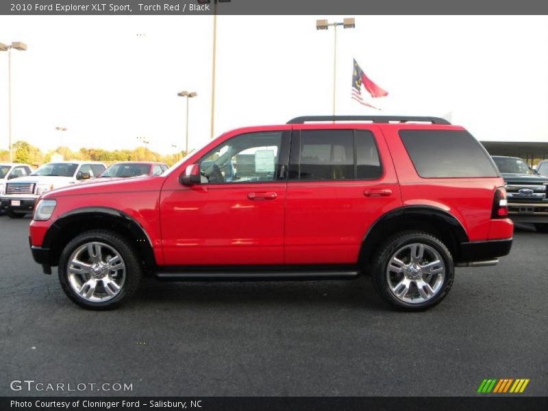 Torch Red / Black 2010 Ford Explorer XLT Sport