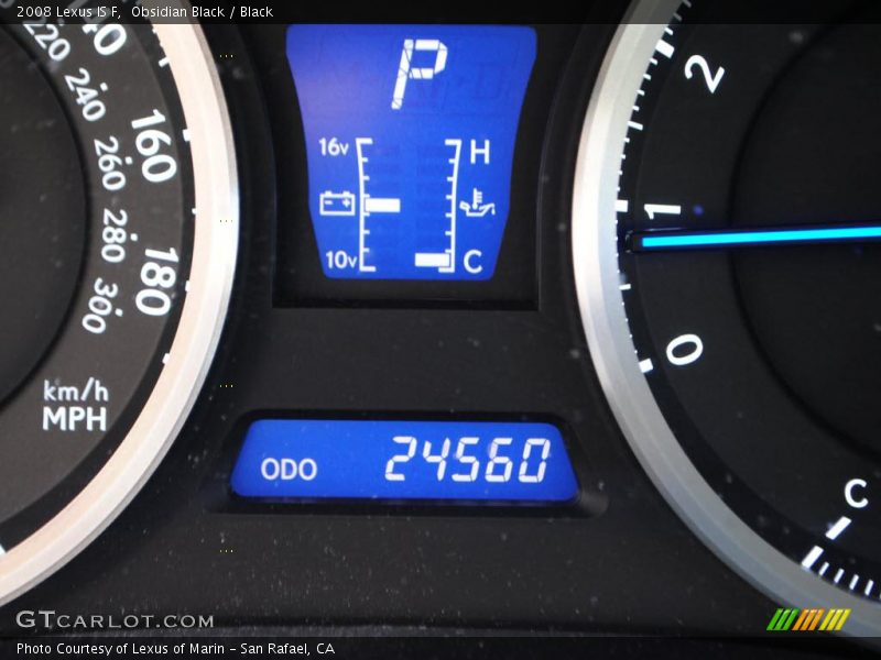 Obsidian Black / Black 2008 Lexus IS F