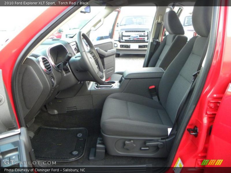  2010 Explorer XLT Sport Black Interior