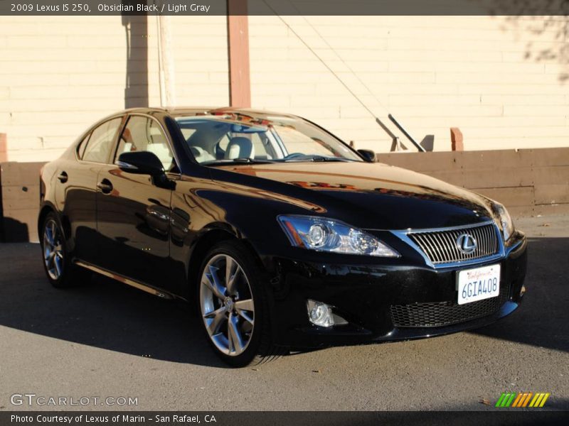 Obsidian Black / Light Gray 2009 Lexus IS 250