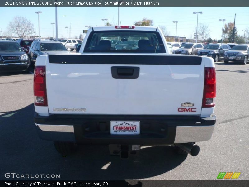 Summit White / Dark Titanium 2011 GMC Sierra 3500HD Work Truck Crew Cab 4x4