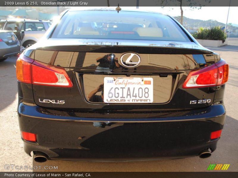 Obsidian Black / Light Gray 2009 Lexus IS 250