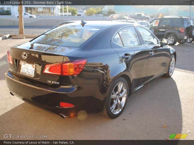 Obsidian Black / Light Gray 2009 Lexus IS 250
