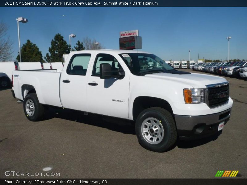 Summit White / Dark Titanium 2011 GMC Sierra 3500HD Work Truck Crew Cab 4x4