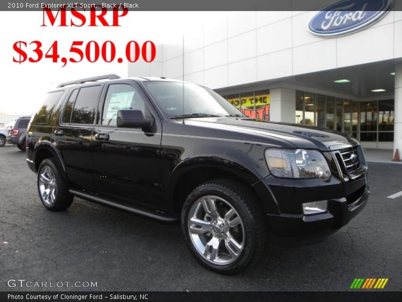Black / Black 2010 Ford Explorer XLT Sport
