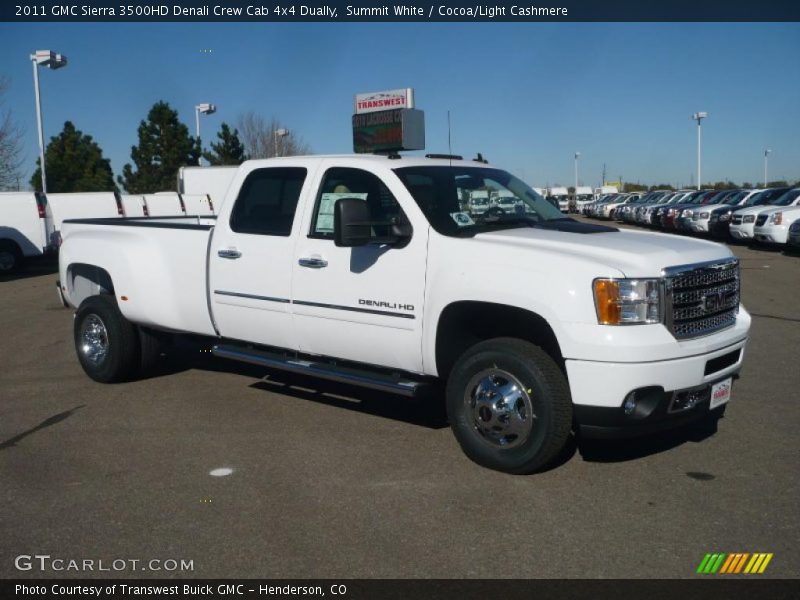 Front 3/4 View of 2011 Sierra 3500HD Denali Crew Cab 4x4 Dually