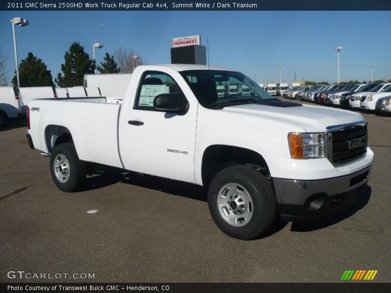 Front 3/4 View of 2011 Sierra 2500HD Work Truck Regular Cab 4x4