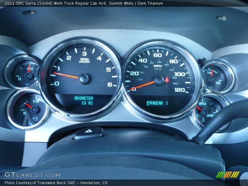  2011 Sierra 2500HD Work Truck Regular Cab 4x4 Work Truck Regular Cab 4x4 Gauges