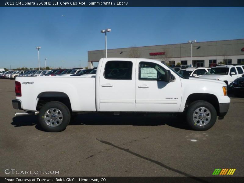 Summit White / Ebony 2011 GMC Sierra 3500HD SLT Crew Cab 4x4