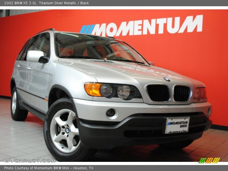 Titanium Silver Metallic / Black 2002 BMW X5 3.0i