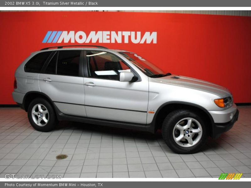 Titanium Silver Metallic / Black 2002 BMW X5 3.0i