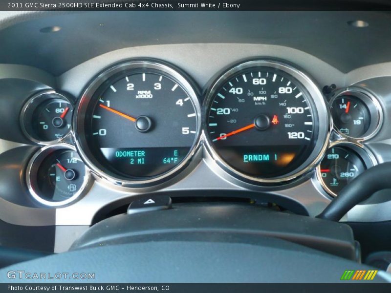  2011 Sierra 2500HD SLE Extended Cab 4x4 Chassis SLE Extended Cab 4x4 Chassis Gauges