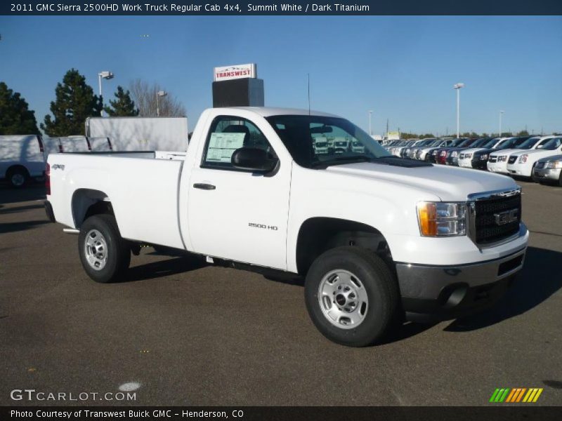 Front 3/4 View of 2011 Sierra 2500HD Work Truck Regular Cab 4x4