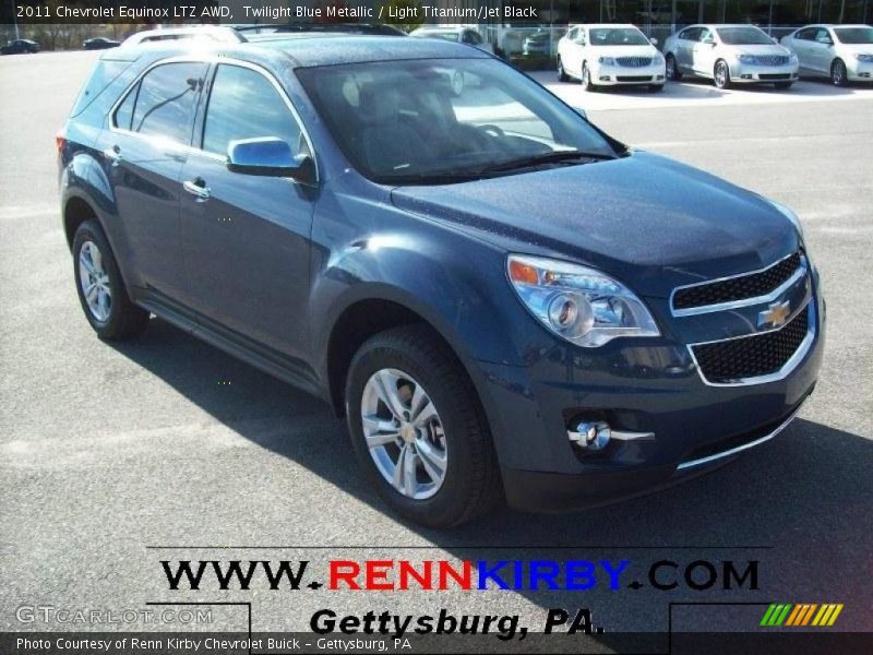 Twilight Blue Metallic / Light Titanium/Jet Black 2011 Chevrolet Equinox LTZ AWD