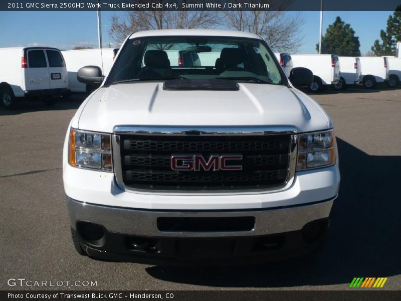 Summit White / Dark Titanium 2011 GMC Sierra 2500HD Work Truck Extended Cab 4x4