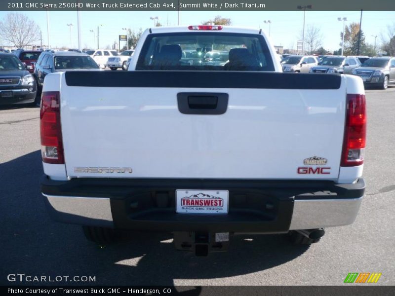 Summit White / Dark Titanium 2011 GMC Sierra 2500HD Work Truck Extended Cab 4x4