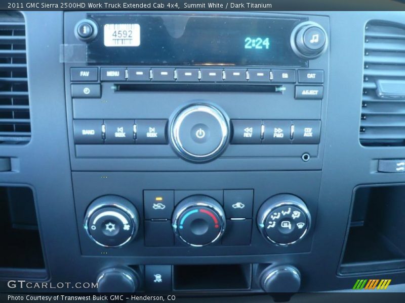 Controls of 2011 Sierra 2500HD Work Truck Extended Cab 4x4