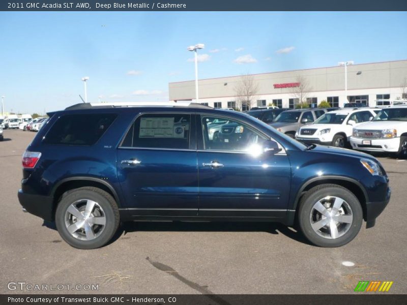 Deep Blue Metallic / Cashmere 2011 GMC Acadia SLT AWD