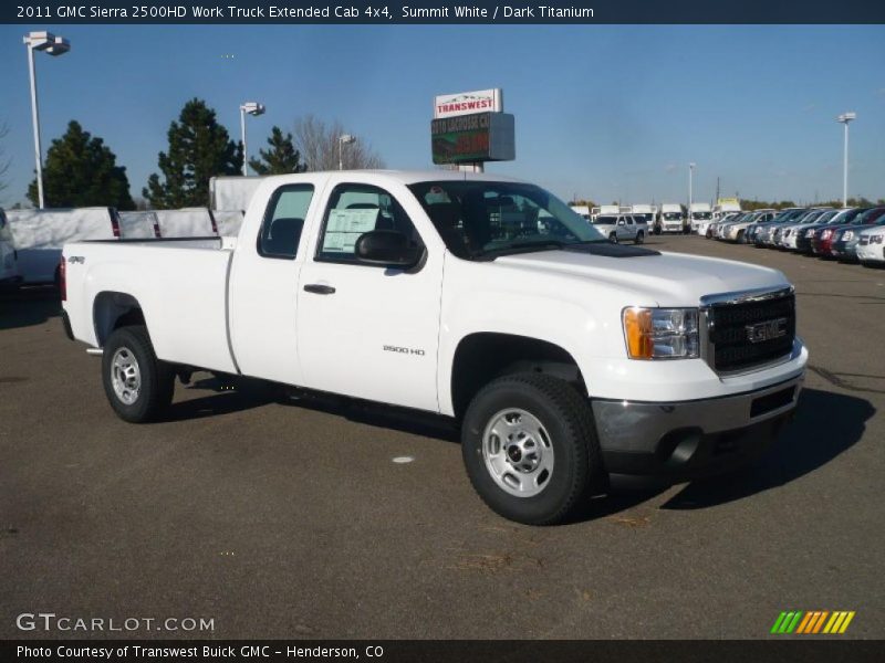 Front 3/4 View of 2011 Sierra 2500HD Work Truck Extended Cab 4x4