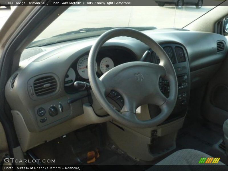 Linen Gold Metallic / Dark Khaki/Light Graystone 2004 Dodge Caravan SXT