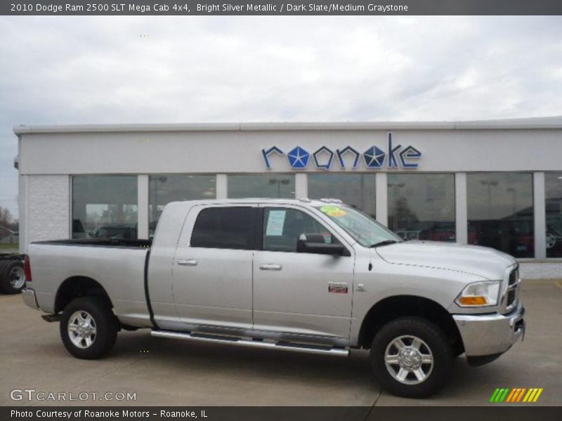 Bright Silver Metallic / Dark Slate/Medium Graystone 2010 Dodge Ram 2500 SLT Mega Cab 4x4