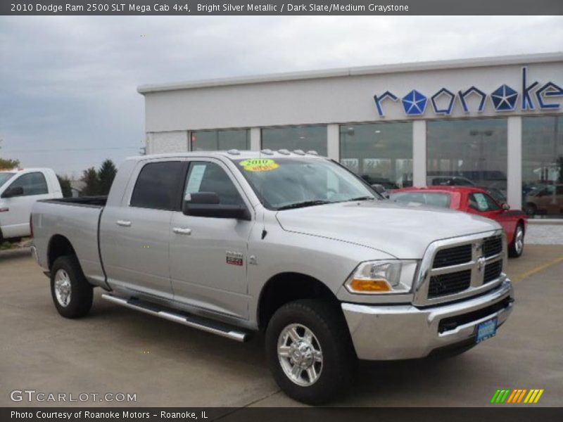 Bright Silver Metallic / Dark Slate/Medium Graystone 2010 Dodge Ram 2500 SLT Mega Cab 4x4