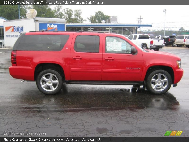 Victory Red / Light Titanium/Dark Titanium 2011 Chevrolet Suburban LT