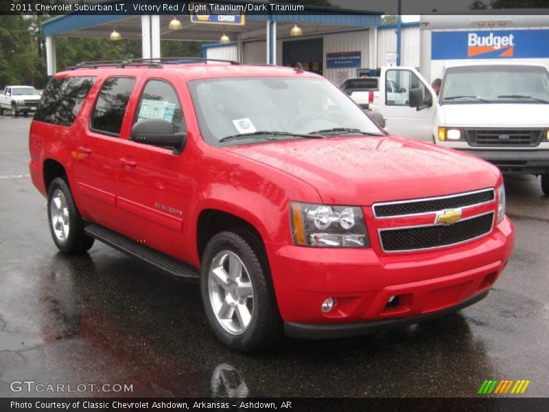 Victory Red / Light Titanium/Dark Titanium 2011 Chevrolet Suburban LT