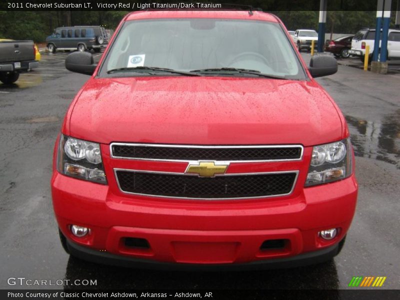 Victory Red / Light Titanium/Dark Titanium 2011 Chevrolet Suburban LT