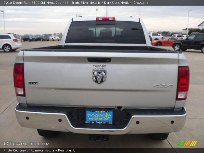 Bright Silver Metallic / Dark Slate/Medium Graystone 2010 Dodge Ram 2500 SLT Mega Cab 4x4