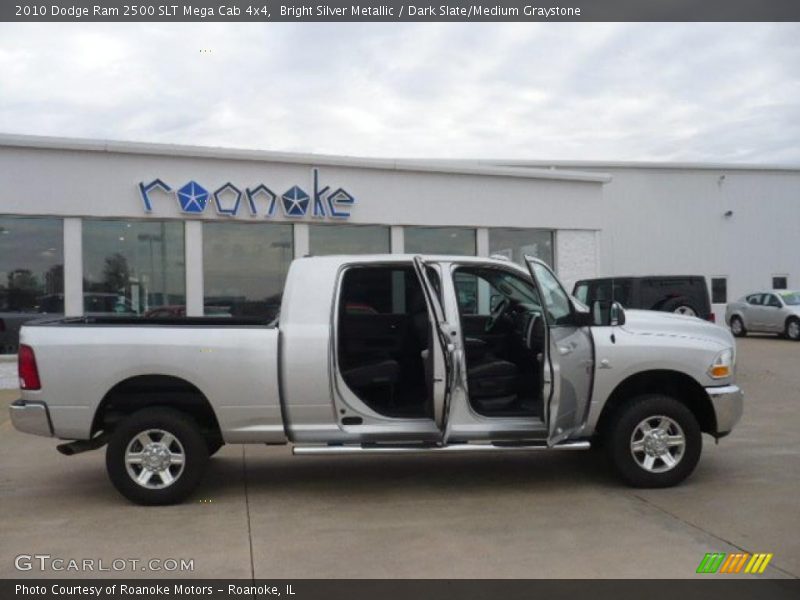Bright Silver Metallic / Dark Slate/Medium Graystone 2010 Dodge Ram 2500 SLT Mega Cab 4x4
