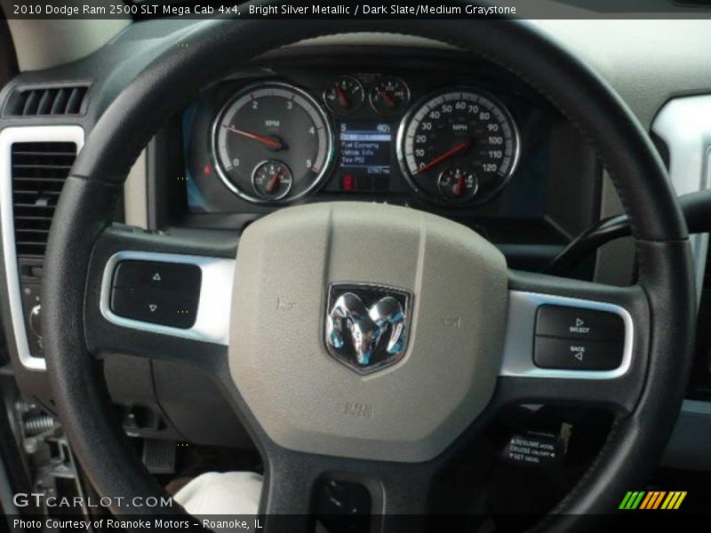 Bright Silver Metallic / Dark Slate/Medium Graystone 2010 Dodge Ram 2500 SLT Mega Cab 4x4