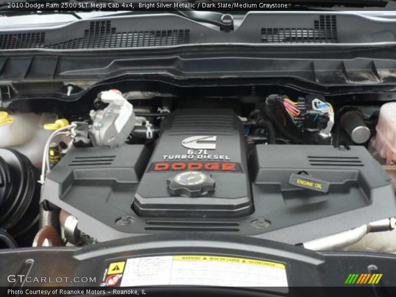  2010 Ram 2500 SLT Mega Cab 4x4 Engine - 6.7 Liter OHV 24-Valve Cummins Turbo-Diesel Inline 6 Cylinder