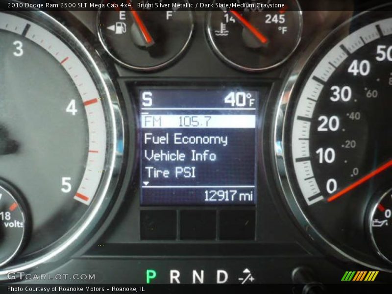 Bright Silver Metallic / Dark Slate/Medium Graystone 2010 Dodge Ram 2500 SLT Mega Cab 4x4