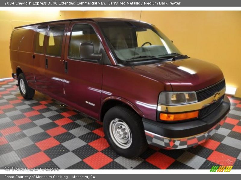 Berry Red Metallic / Medium Dark Pewter 2004 Chevrolet Express 3500 Extended Commercial Van