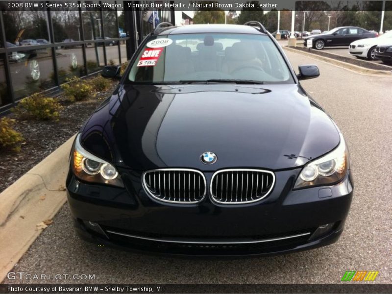 Monaco Blue Metallic / Natural Brown Dakota Leather 2008 BMW 5 Series 535xi Sports Wagon